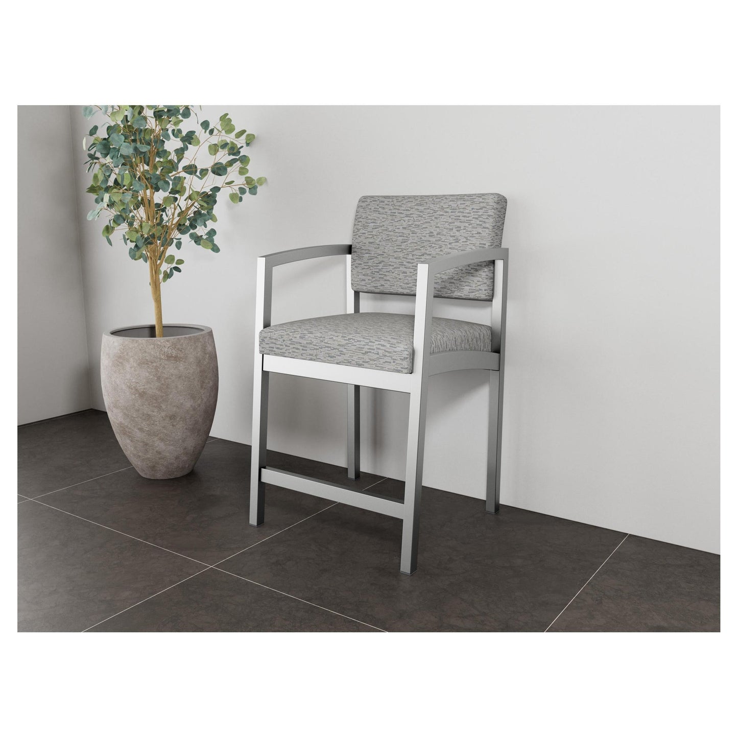 Lenox Steel Waiting Reception Hip Chair Metal Frame