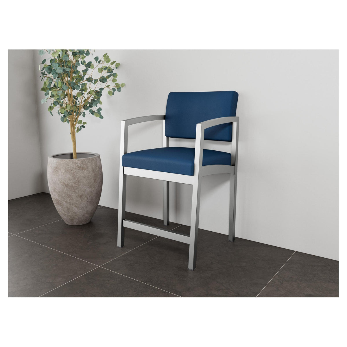 Lenox Steel Waiting Reception Hip Chair Metal Frame