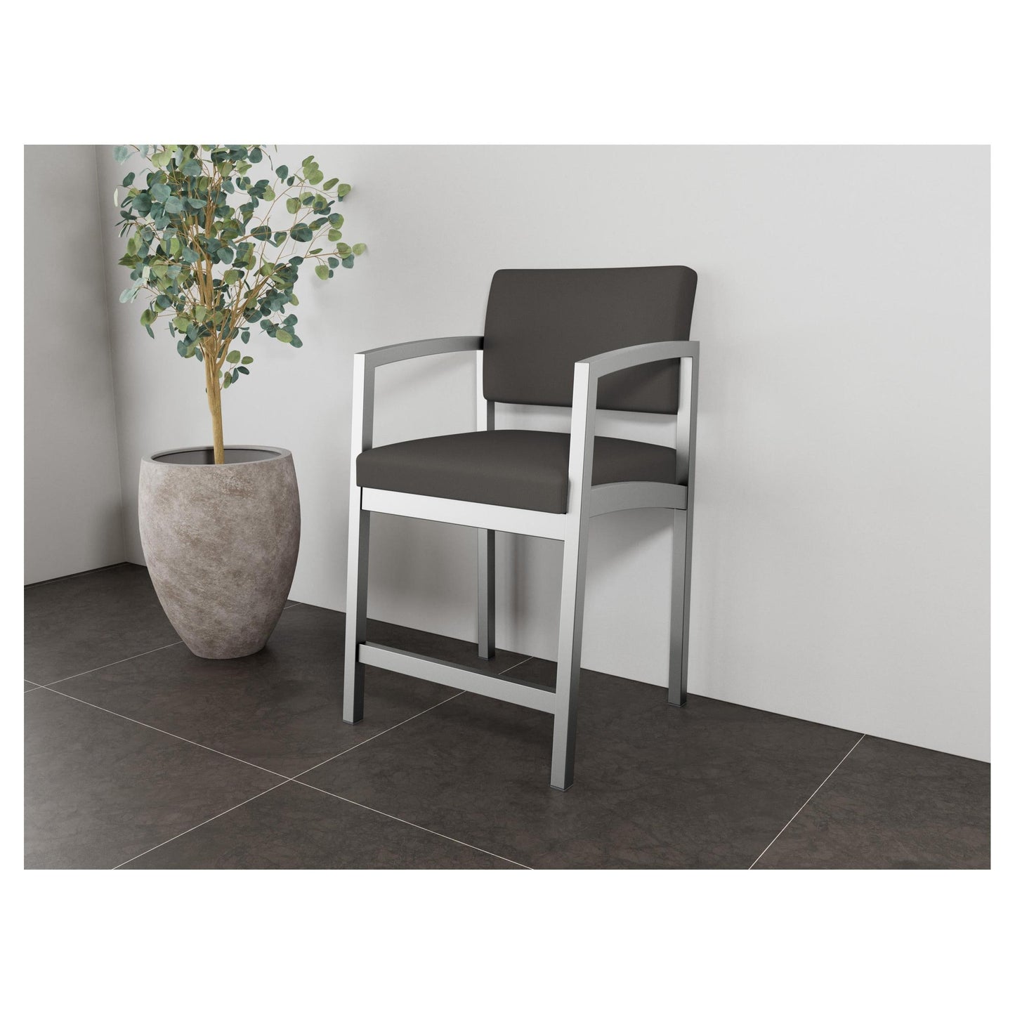 Lenox Steel Waiting Reception Hip Chair Metal Frame