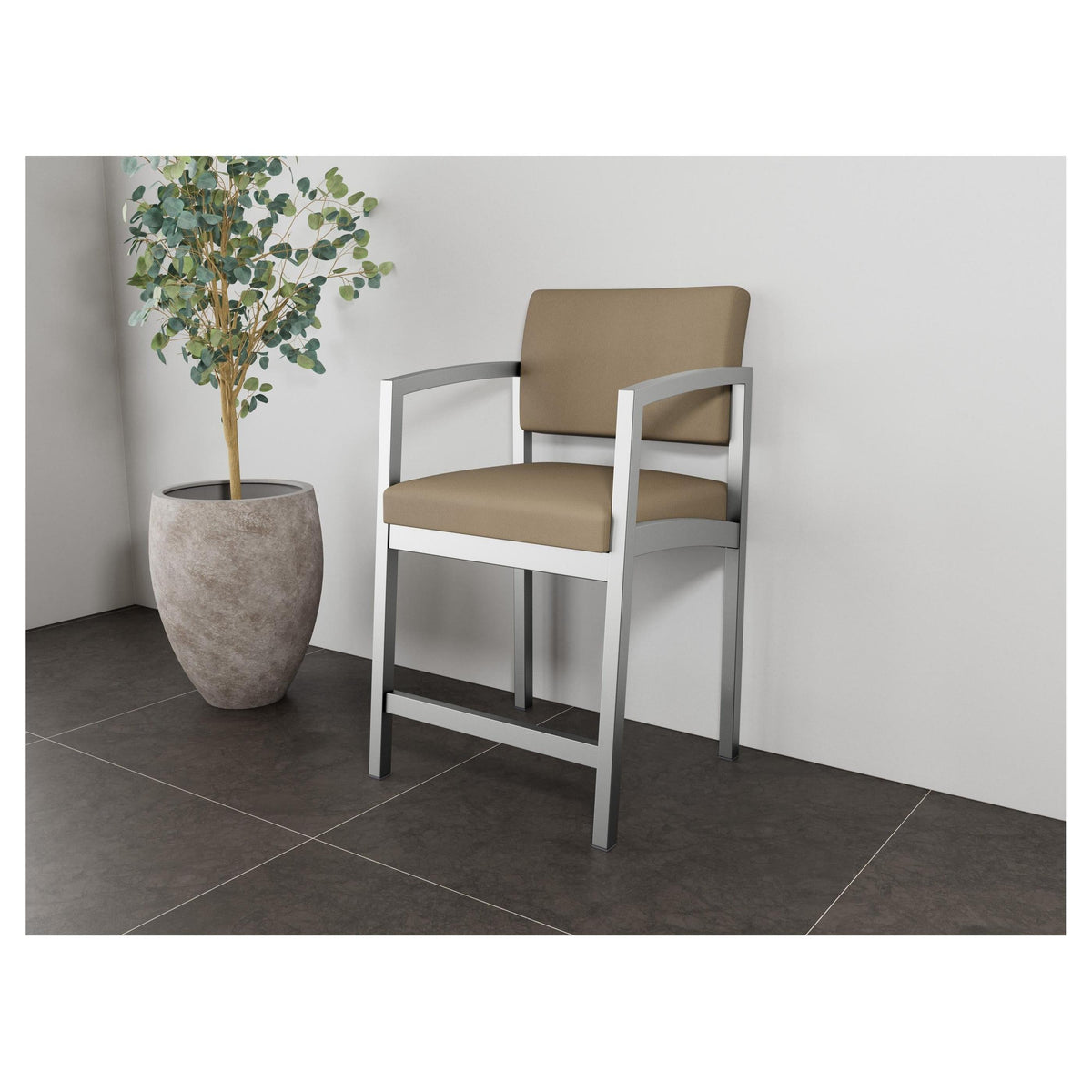 Lenox Steel Waiting Reception Hip Chair Metal Frame