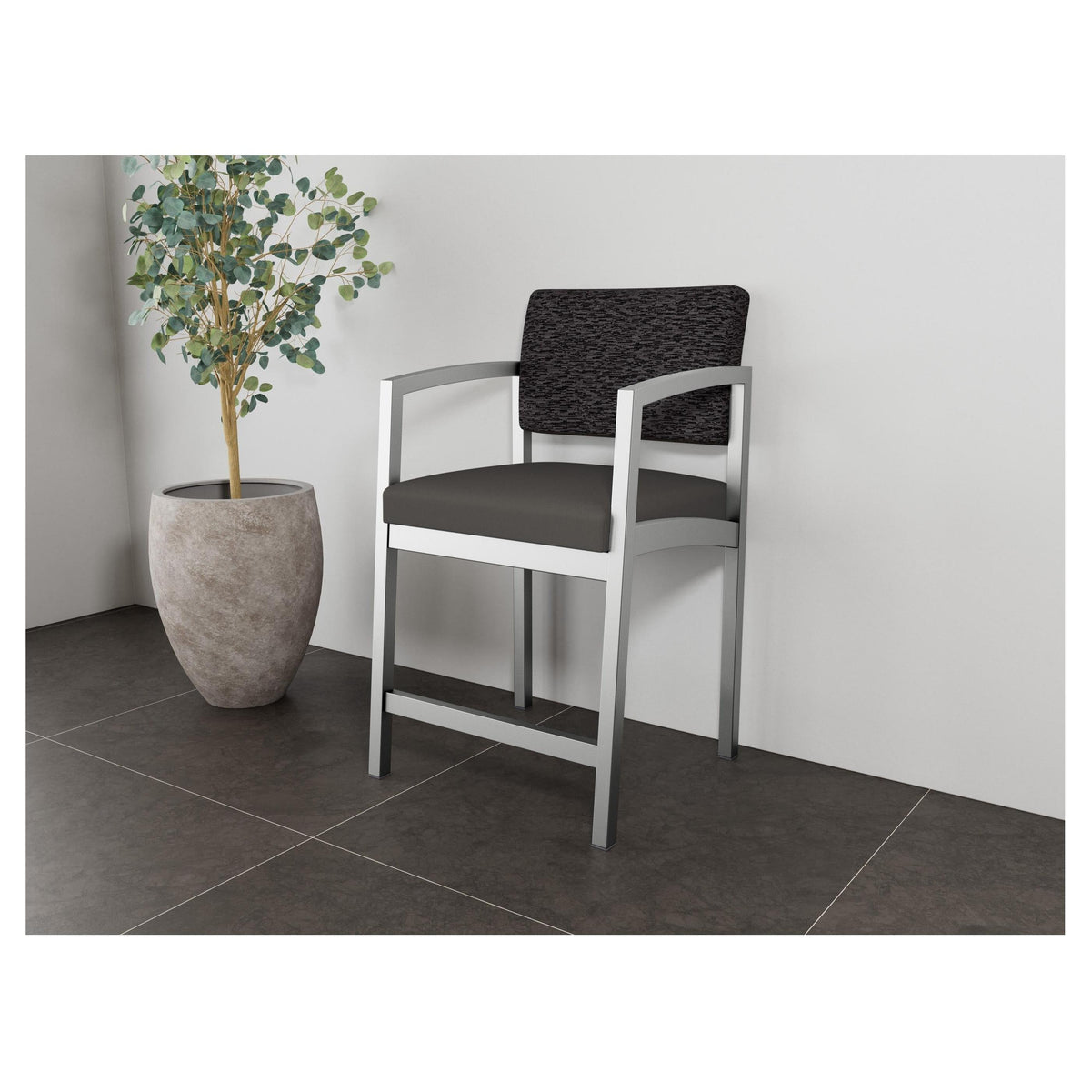 Lenox Steel Waiting Reception Hip Chair Metal Frame