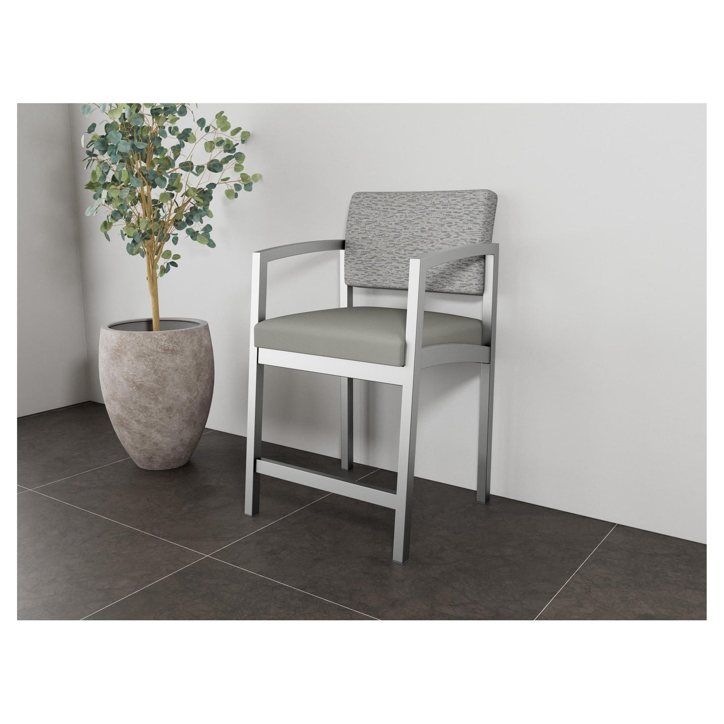 Lenox Steel Waiting Reception Hip Chair Metal Frame