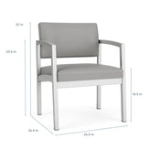 Lenox Steel Waiting Reception Wide Guest Chair Metal Frame