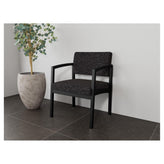 Lenox Steel Waiting Reception Wide Guest Chair Metal Frame