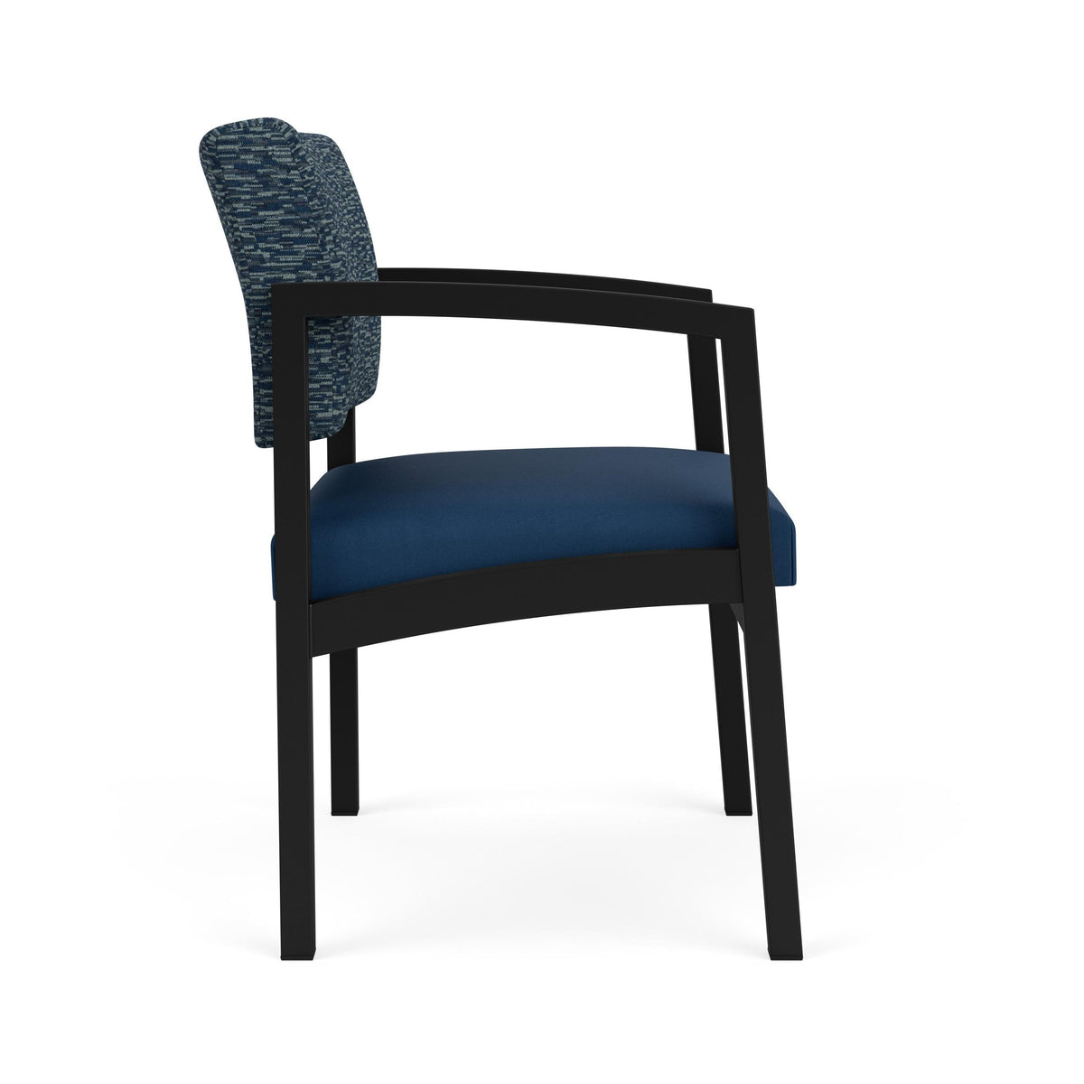 Lenox Steel Waiting Reception Wide Guest Chair Metal Frame