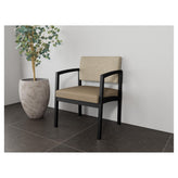 Lenox Steel Waiting Reception Wide Guest Chair Metal Frame