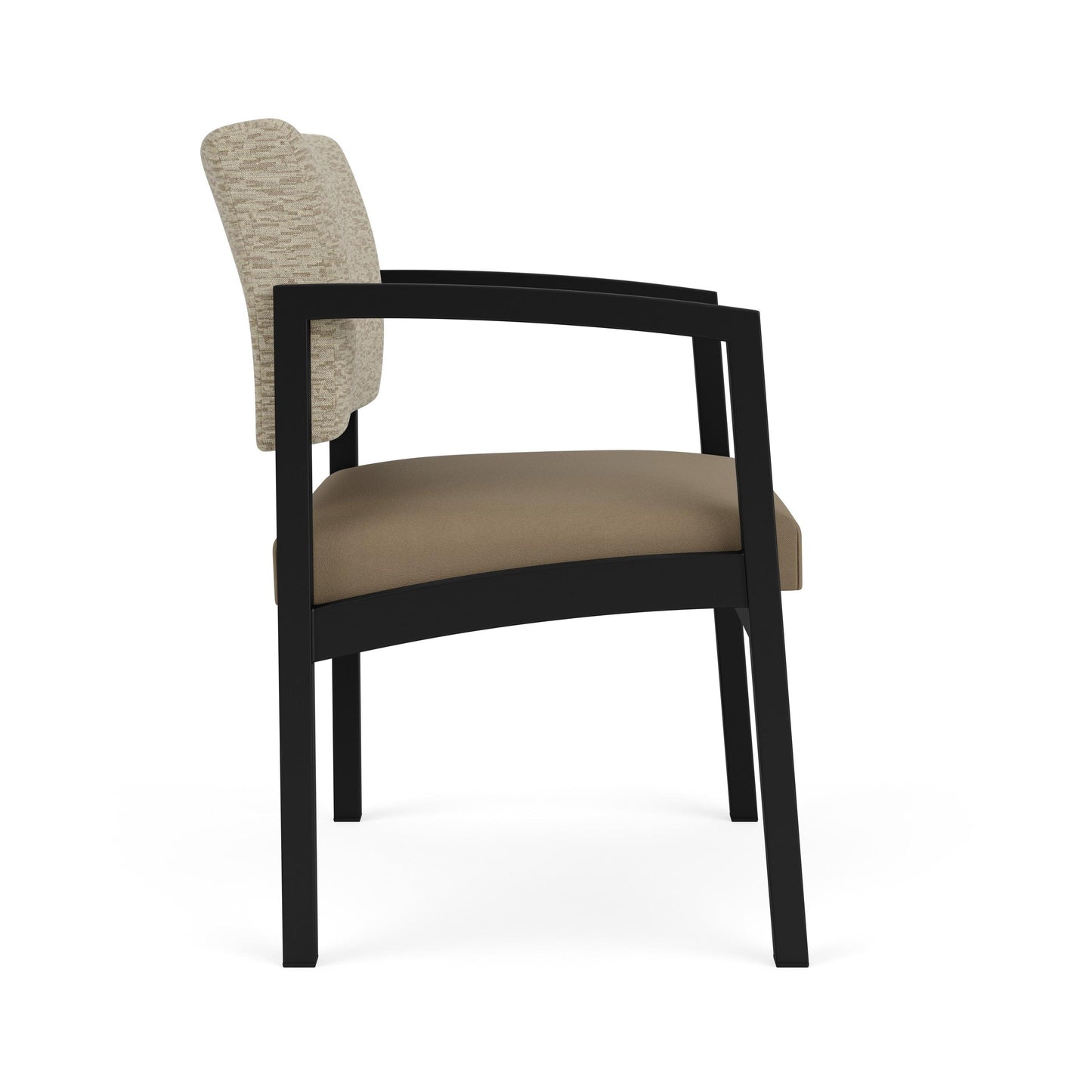 Lenox Steel Waiting Reception Wide Guest Chair Metal Frame