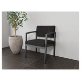 Lenox Steel Waiting Reception Wide Guest Chair Metal Frame