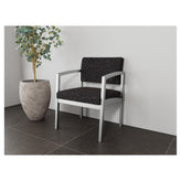 Lenox Steel Waiting Reception Wide Guest Chair Metal Frame