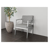 Lenox Steel Waiting Reception Wide Guest Chair Metal Frame