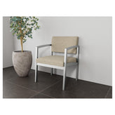Lenox Steel Waiting Reception Wide Guest Chair Metal Frame