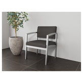 Lenox Steel Waiting Reception Wide Guest Chair Metal Frame