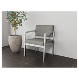 Lenox Steel Waiting Reception Wide Guest Chair Metal Frame