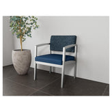 Lenox Steel Waiting Reception Wide Guest Chair Metal Frame