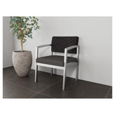 Lenox Steel Waiting Reception Wide Guest Chair Metal Frame