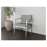 Lenox Steel Waiting Reception Wide Guest Chair Metal Frame