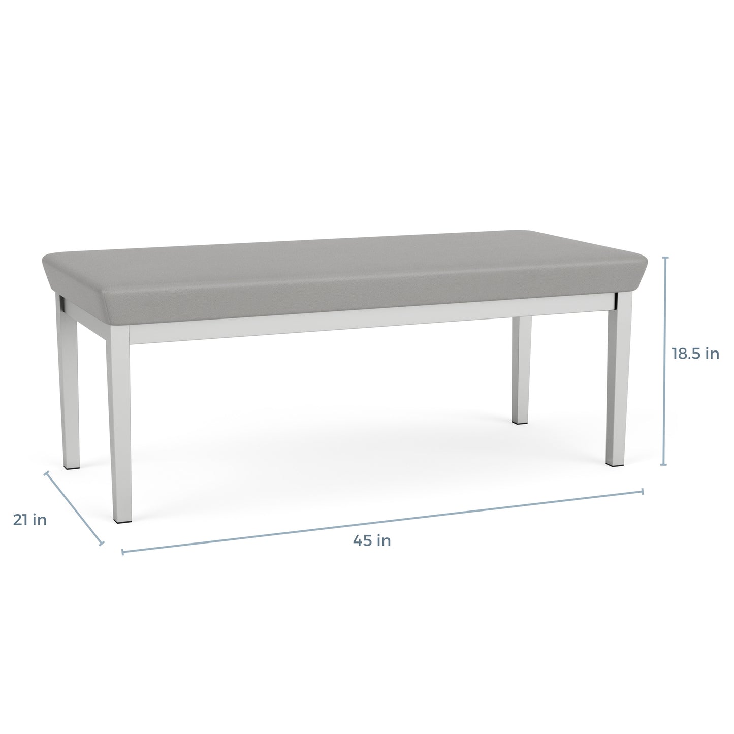 Lenox Steel Waiting Reception 2 Seat Bench Metal Frame