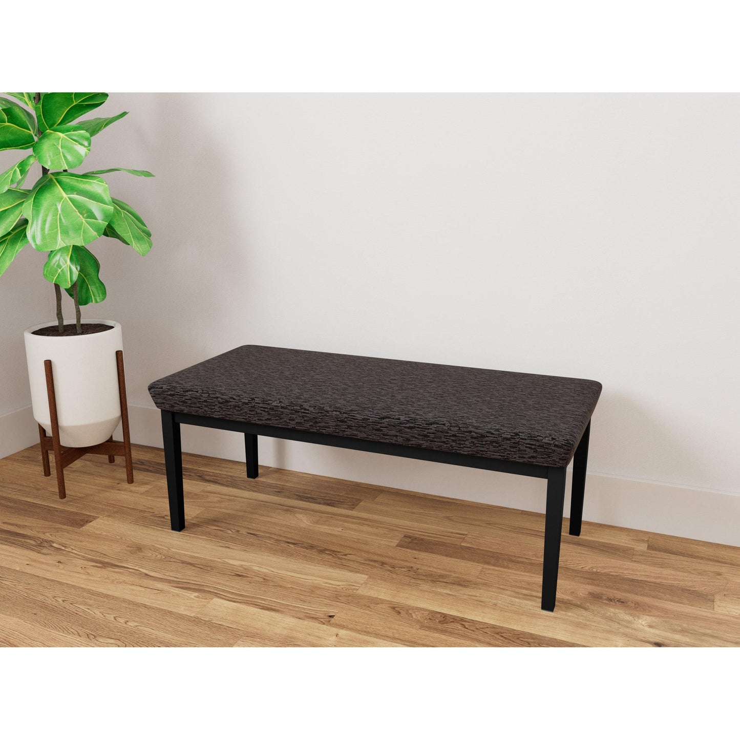 Lenox Steel Waiting Reception 2 Seat Bench Metal Frame