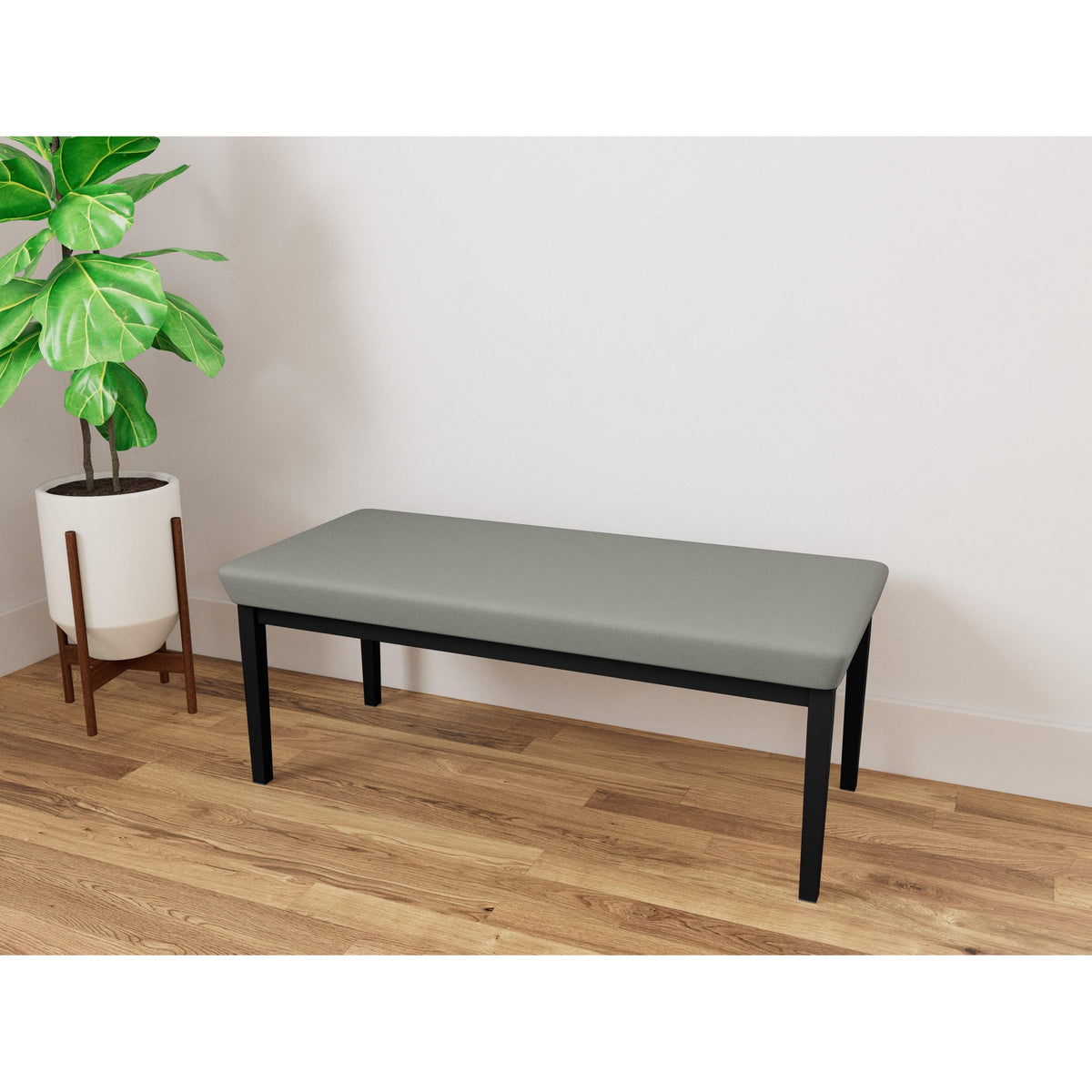 Lenox Steel Waiting Reception 2 Seat Bench Metal Frame