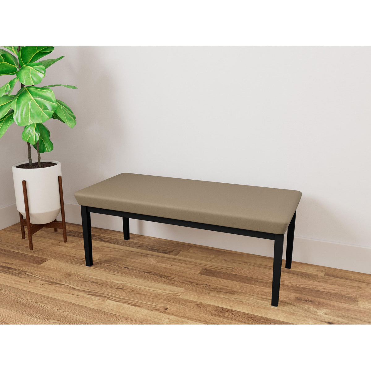 Lenox Steel Waiting Reception 2 Seat Bench Metal Frame