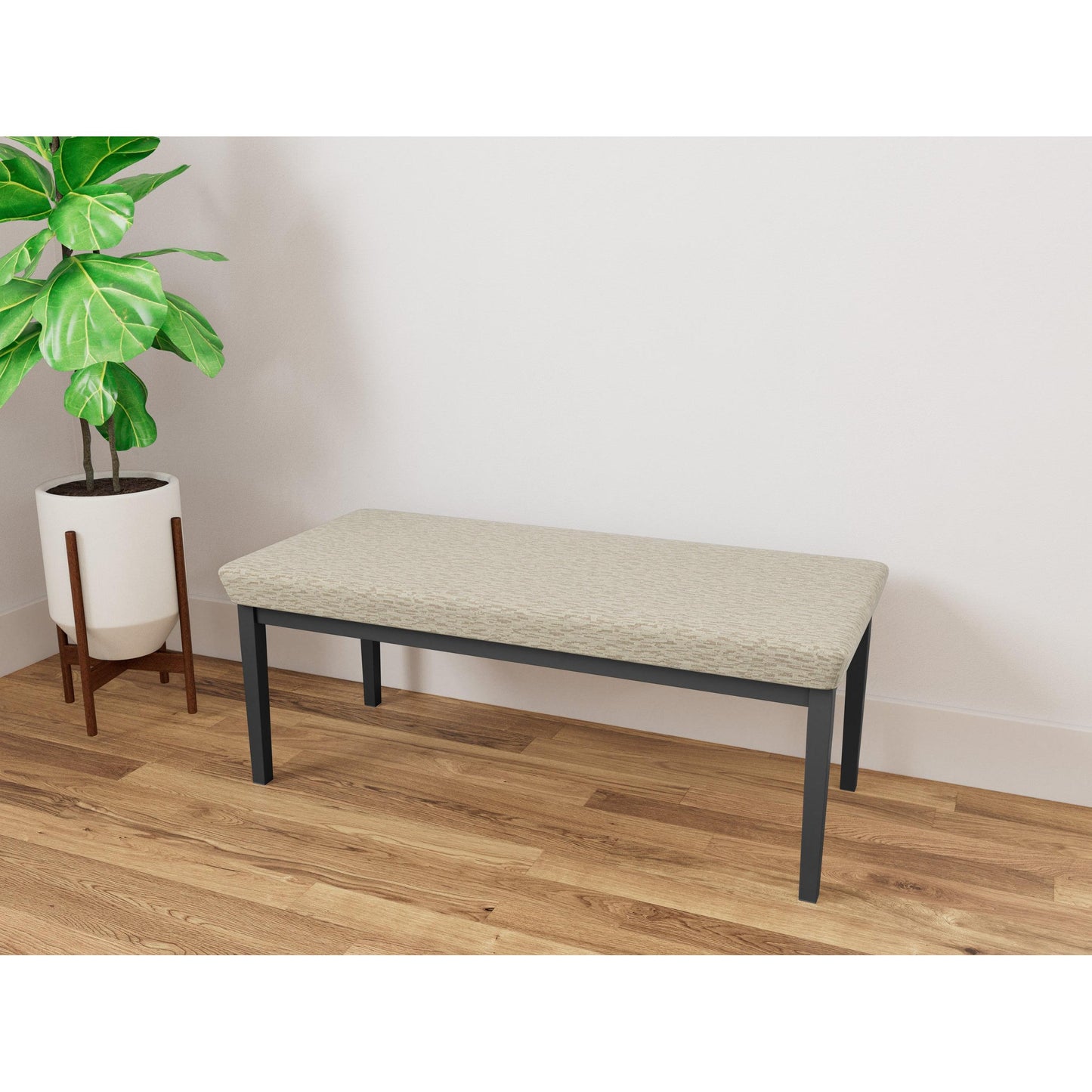 Lenox Steel Waiting Reception 2 Seat Bench Metal Frame
