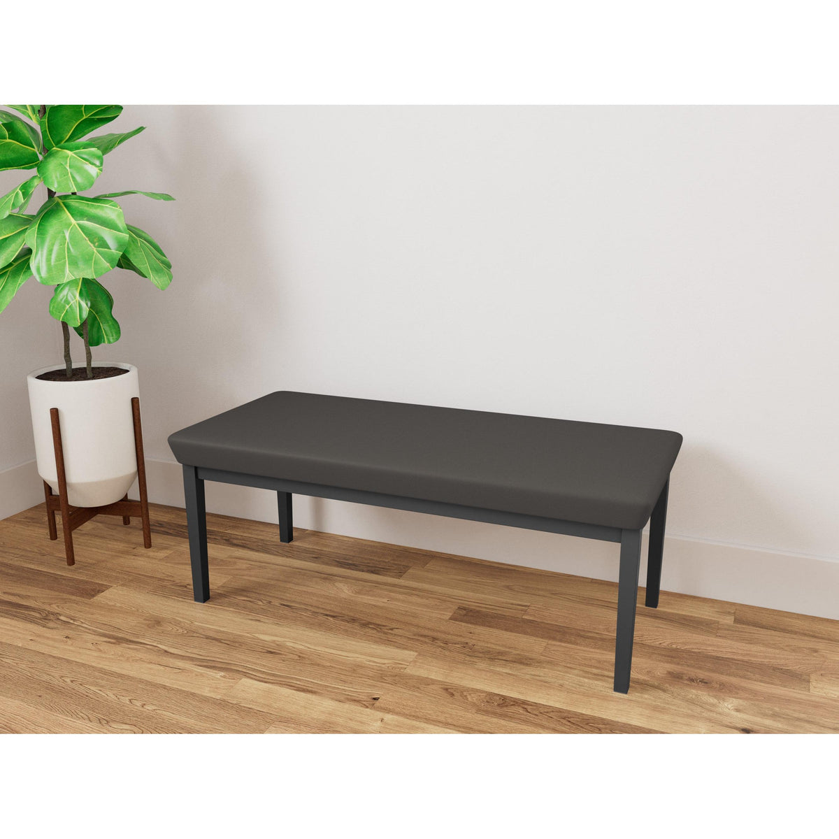 Lenox Steel Waiting Reception 2 Seat Bench Metal Frame