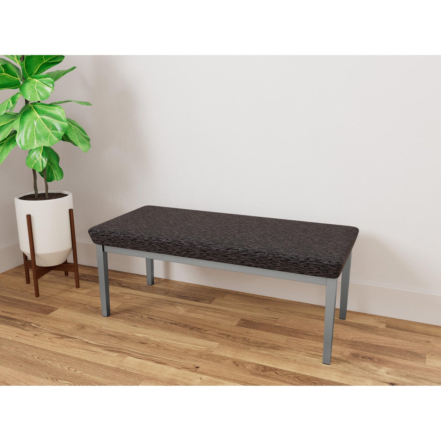 Lenox Steel Waiting Reception 2 Seat Bench Metal Frame