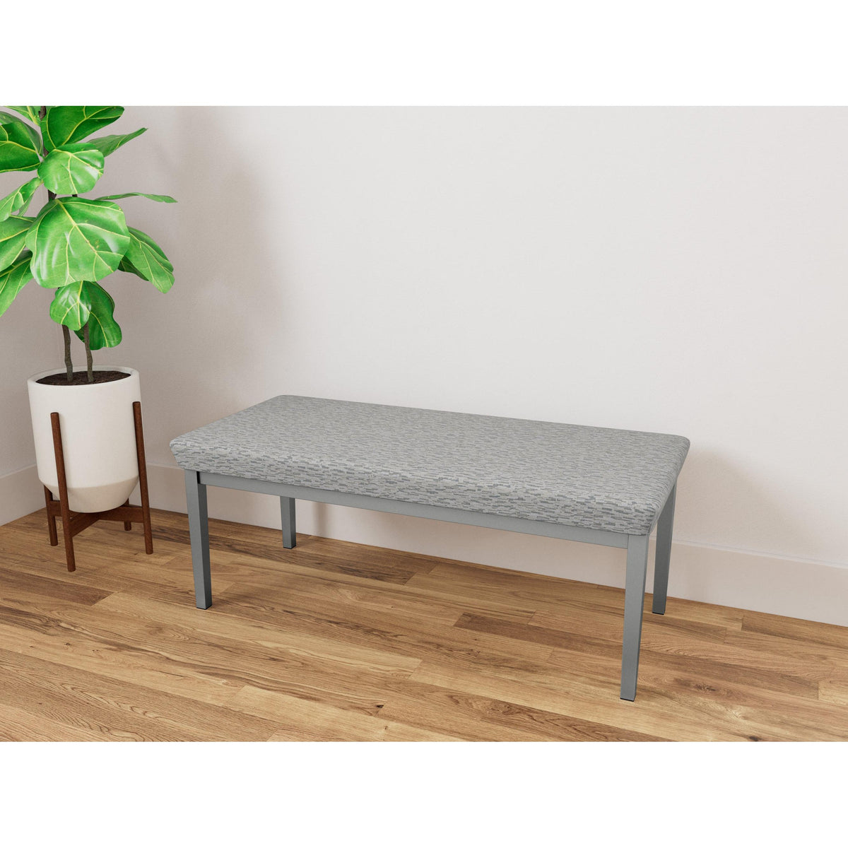 Lenox Steel Waiting Reception 2 Seat Bench Metal Frame