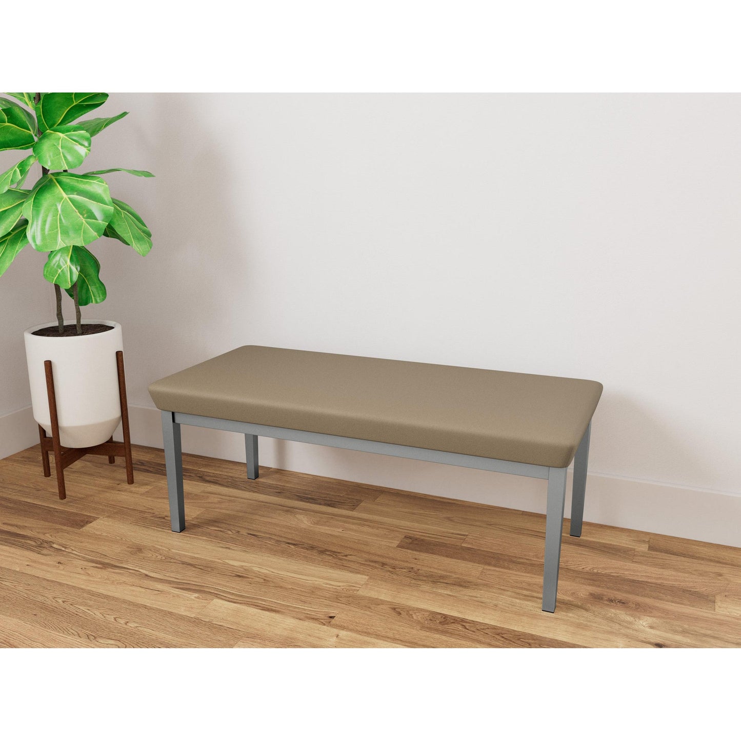 Lenox Steel Waiting Reception 2 Seat Bench Metal Frame