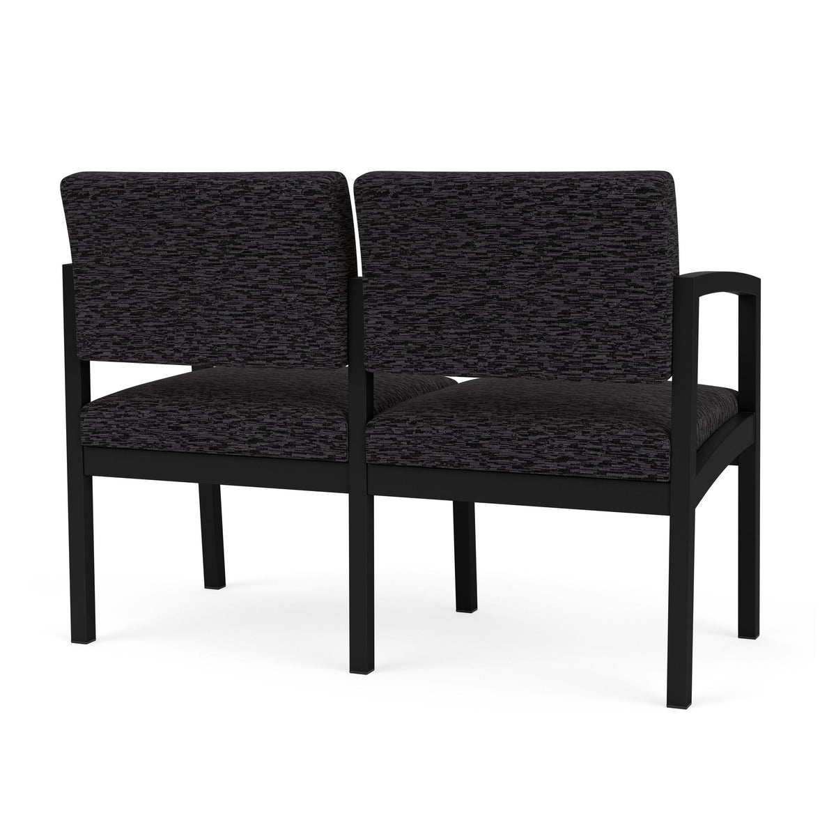 Lenox Steel Waiting Reception 2 Seat Tandem Seating Metal Frame No Center Arm