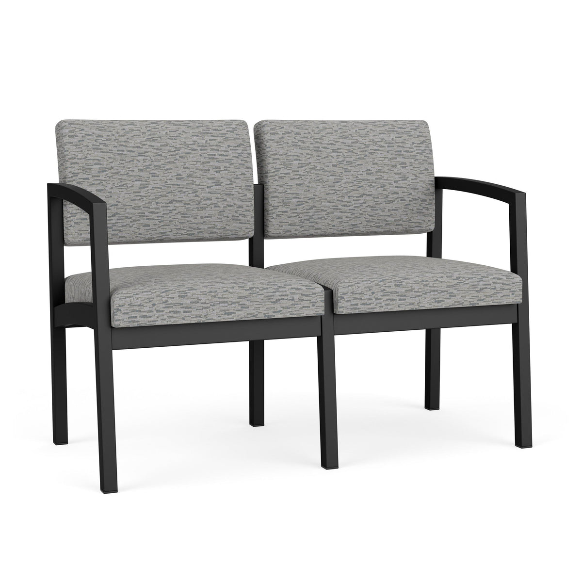 Lenox Steel Waiting Reception 2 Seat Tandem Seating Metal Frame No Center Arm