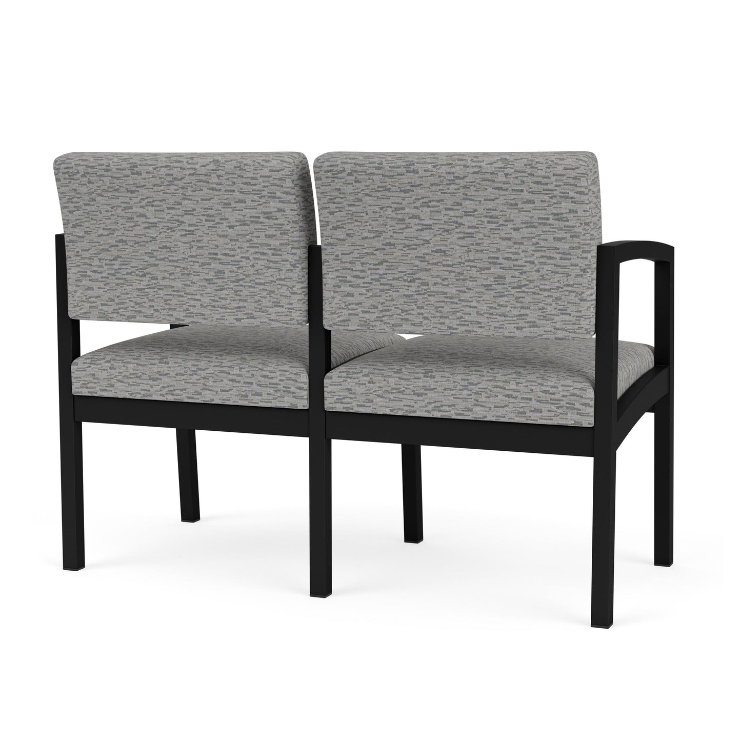 Lenox Steel Waiting Reception 2 Seat Tandem Seating Metal Frame No Center Arm
