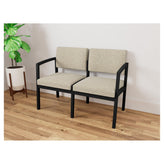 Lenox Steel Waiting Reception 2 Seat Tandem Seating Metal Frame No Center Arm