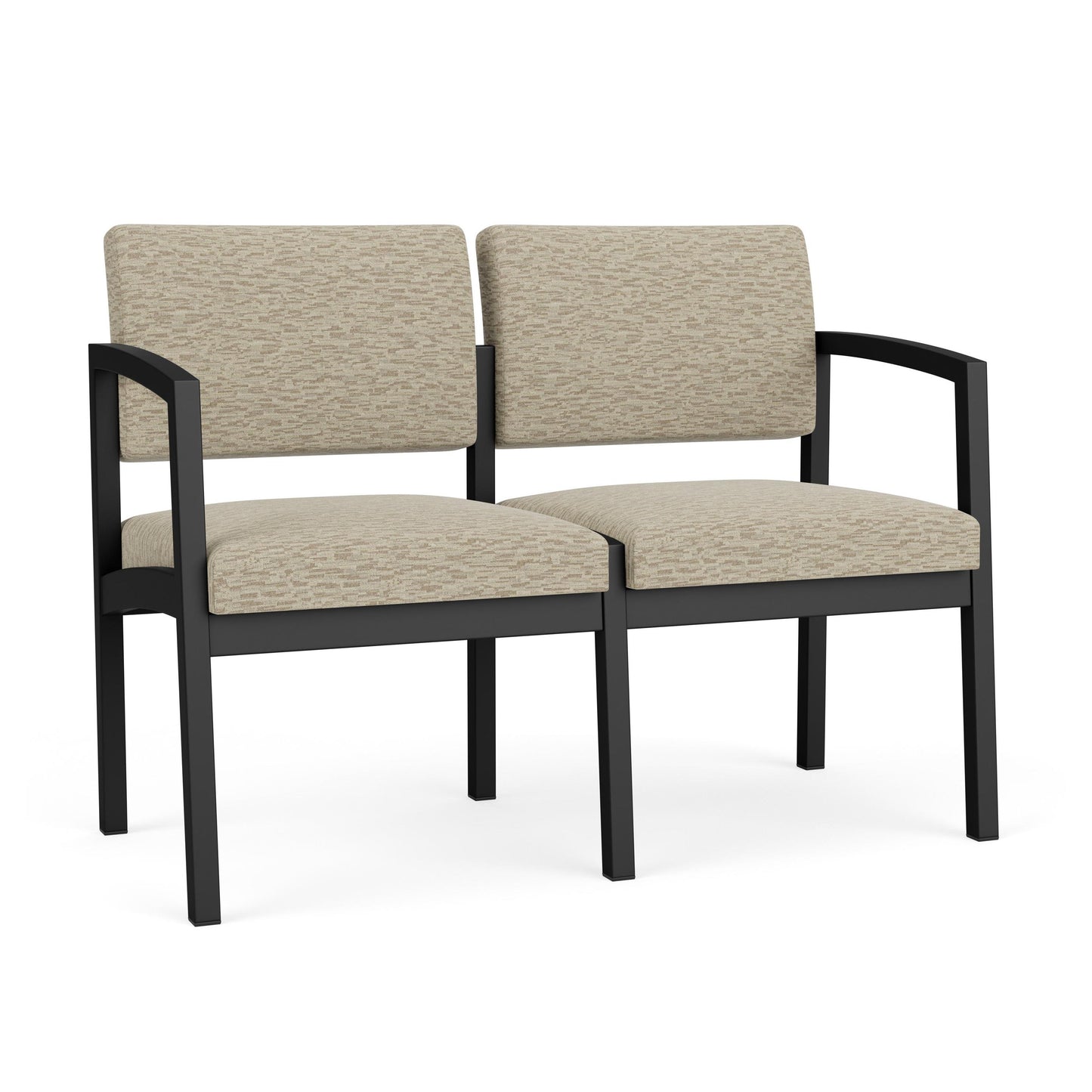 Lenox Steel Waiting Reception 2 Seat Tandem Seating Metal Frame No Center Arm