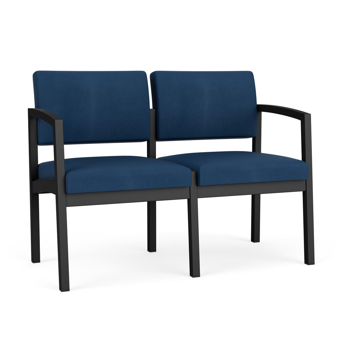 Lenox Steel Waiting Reception 2 Seat Tandem Seating Metal Frame No Center Arm