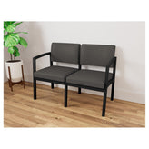 Lenox Steel Waiting Reception 2 Seat Tandem Seating Metal Frame No Center Arm