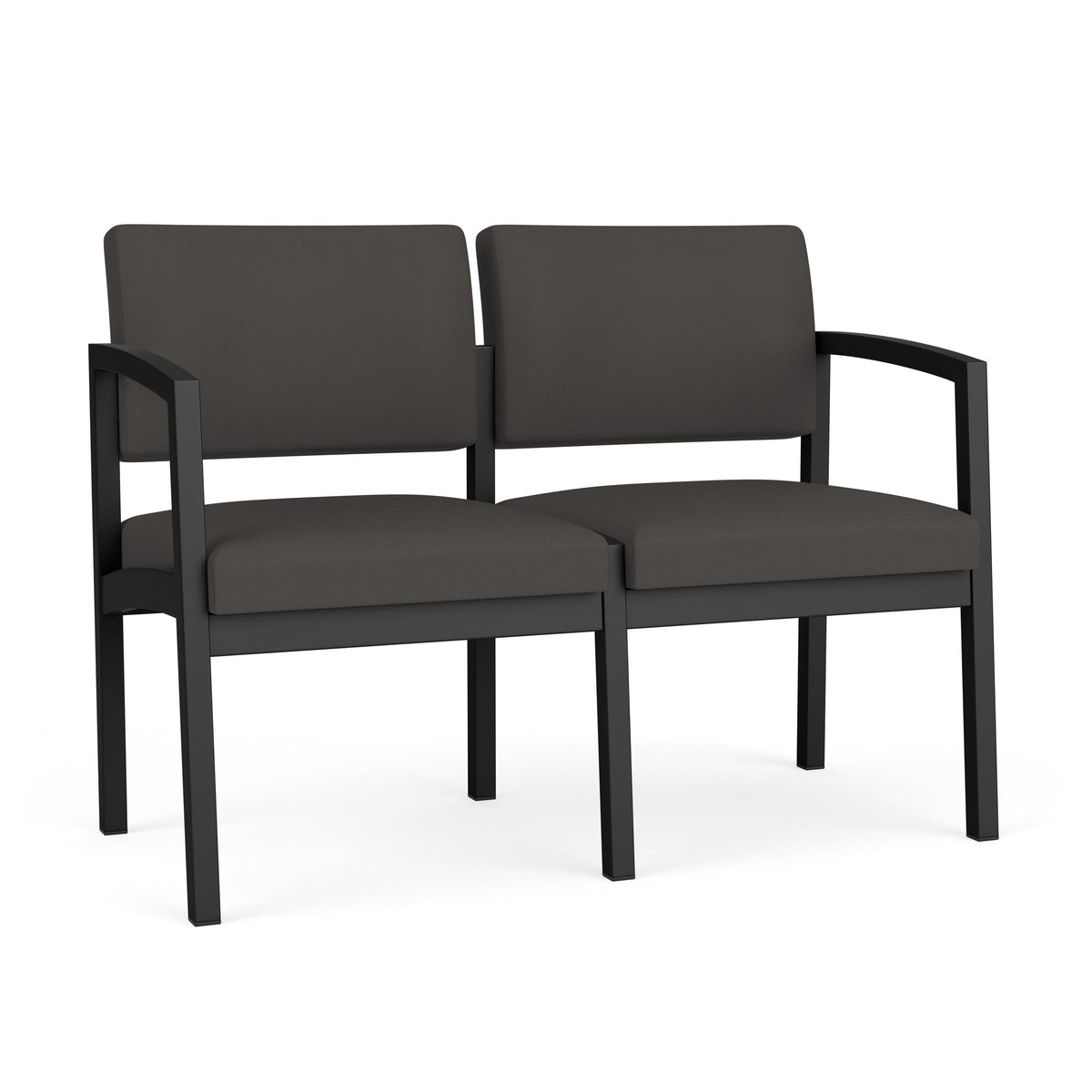 Lenox Steel Waiting Reception 2 Seat Tandem Seating Metal Frame No Center Arm