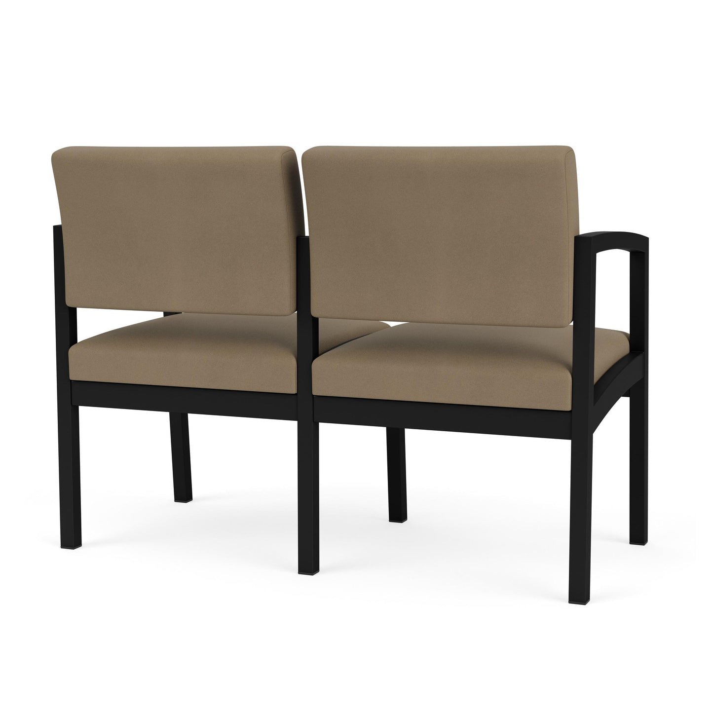 Lenox Steel Waiting Reception 2 Seat Tandem Seating Metal Frame No Center Arm