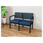 Lenox Steel Waiting Reception 2 Seat Tandem Seating Metal Frame No Center Arm