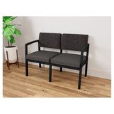 Lenox Steel Waiting Reception 2 Seat Tandem Seating Metal Frame No Center Arm