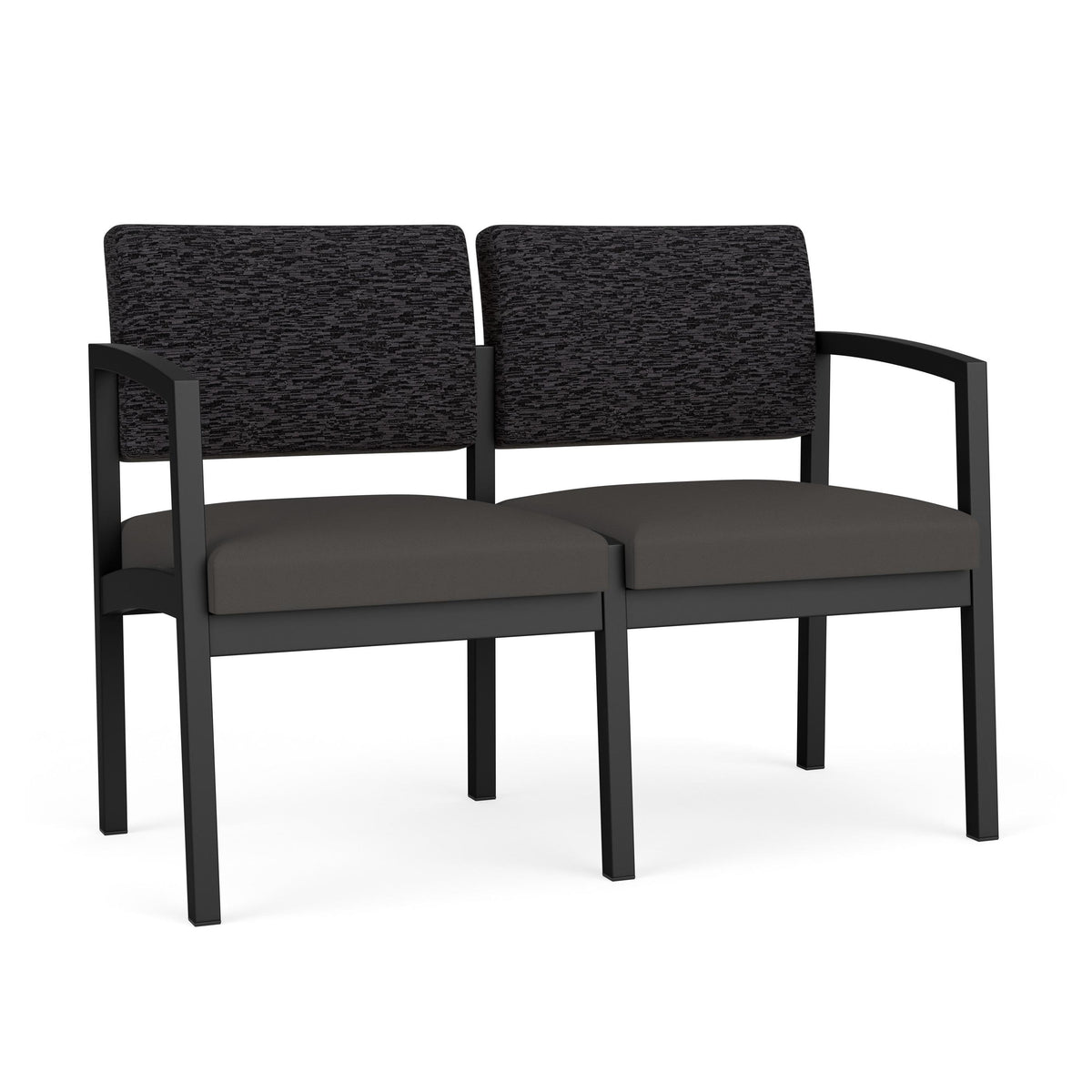 Lenox Steel Waiting Reception 2 Seat Tandem Seating Metal Frame No Center Arm
