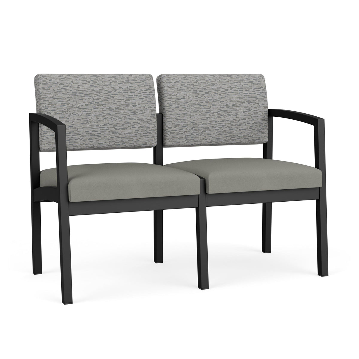 Lenox Steel Waiting Reception 2 Seat Tandem Seating Metal Frame No Center Arm
