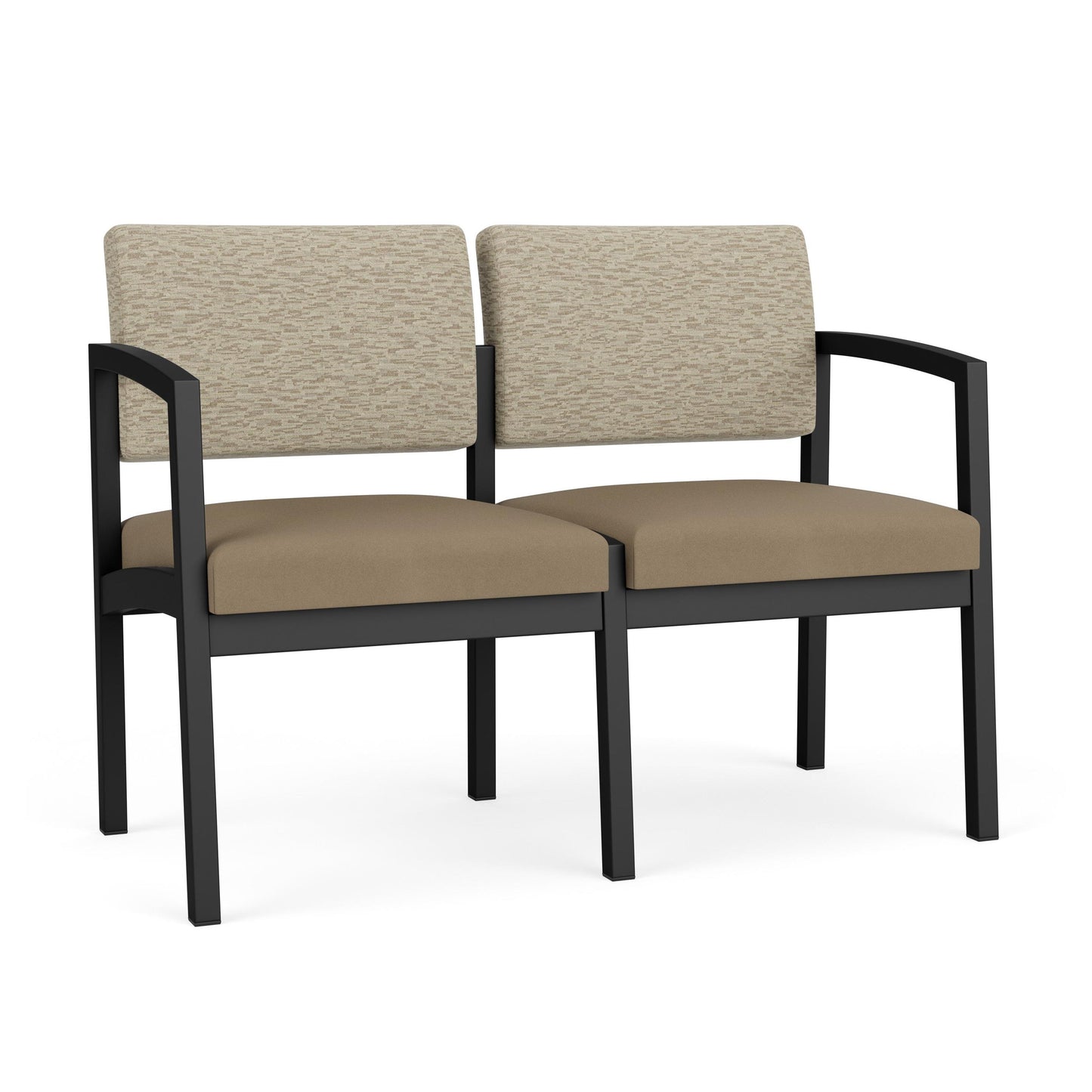 Lenox Steel Waiting Reception 2 Seat Tandem Seating Metal Frame No Center Arm