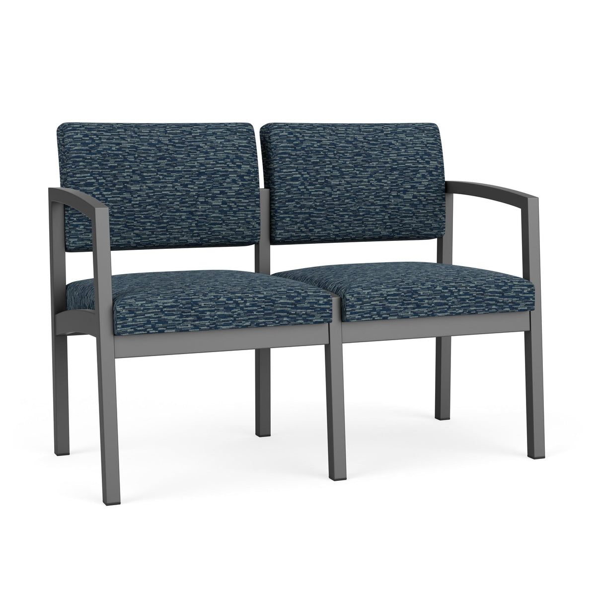 Lenox Steel Waiting Reception 2 Seat Tandem Seating Metal Frame No Center Arm