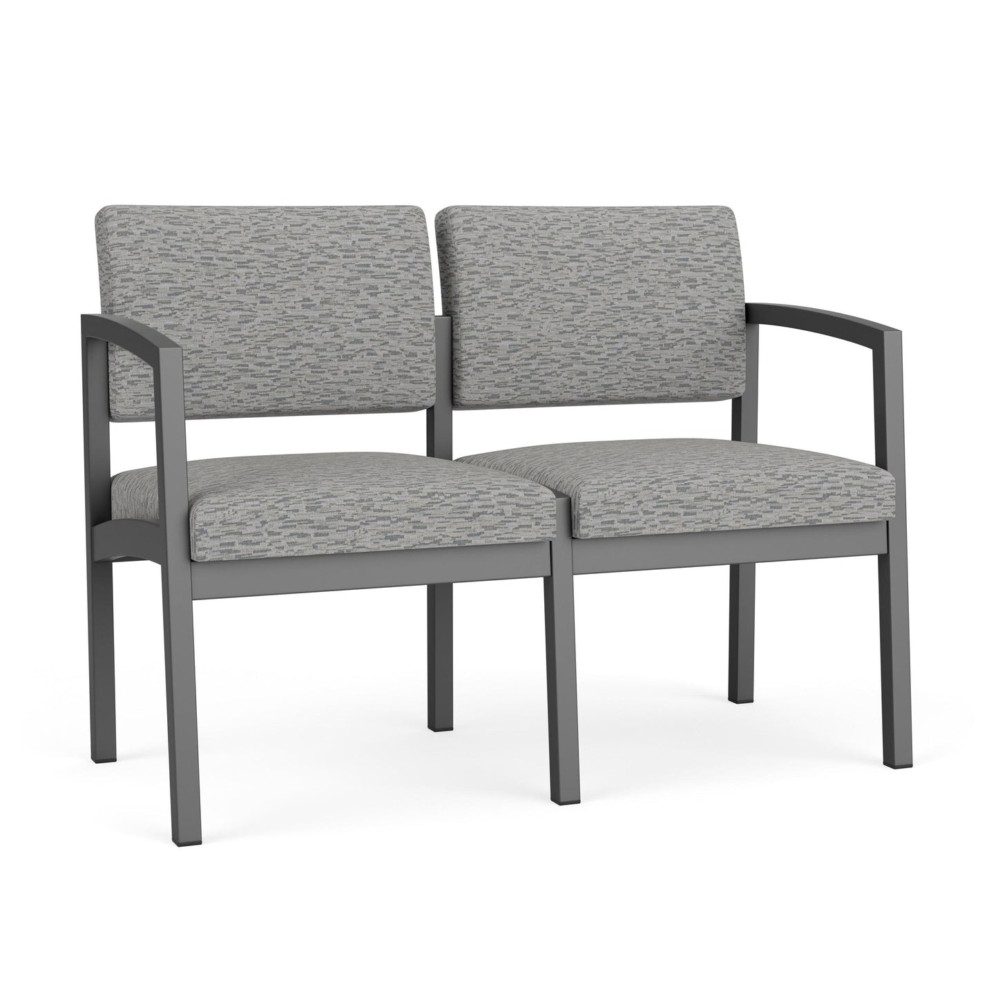 Lenox Steel Waiting Reception 2 Seat Tandem Seating Metal Frame No Center Arm