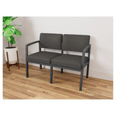 Lenox Steel Waiting Reception 2 Seat Tandem Seating Metal Frame No Center Arm