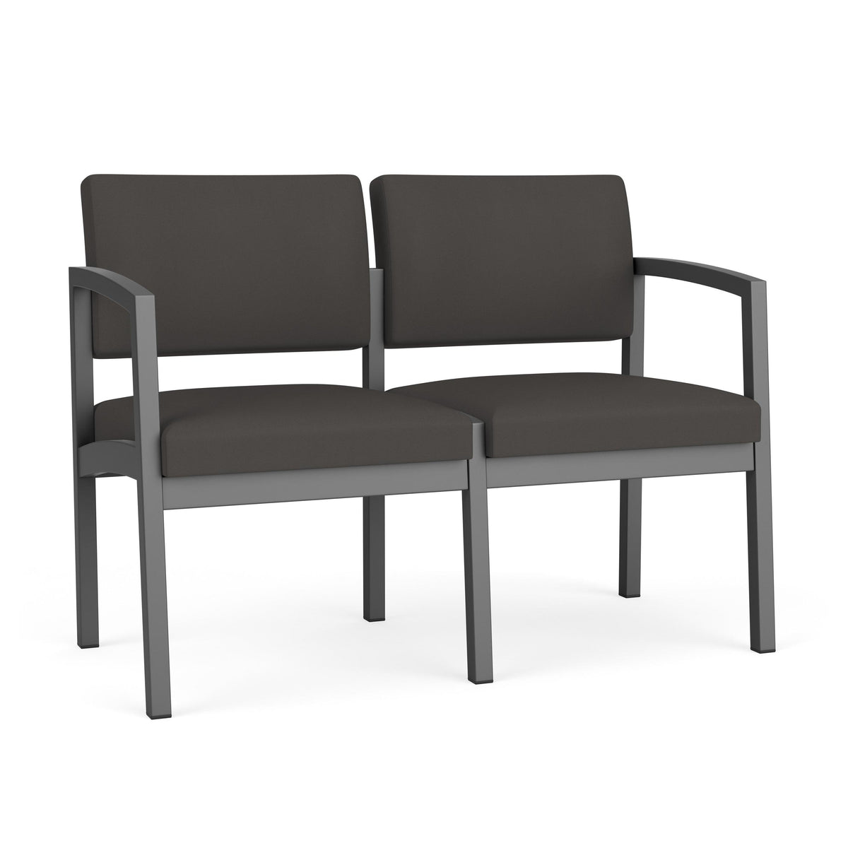 Lenox Steel Waiting Reception 2 Seat Tandem Seating Metal Frame No Center Arm