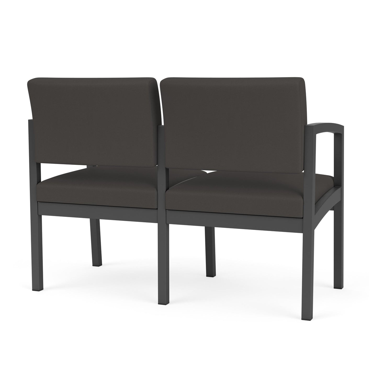 Lenox Steel Waiting Reception 2 Seat Tandem Seating Metal Frame No Center Arm