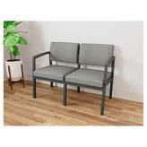Lenox Steel Waiting Reception 2 Seat Tandem Seating Metal Frame No Center Arm