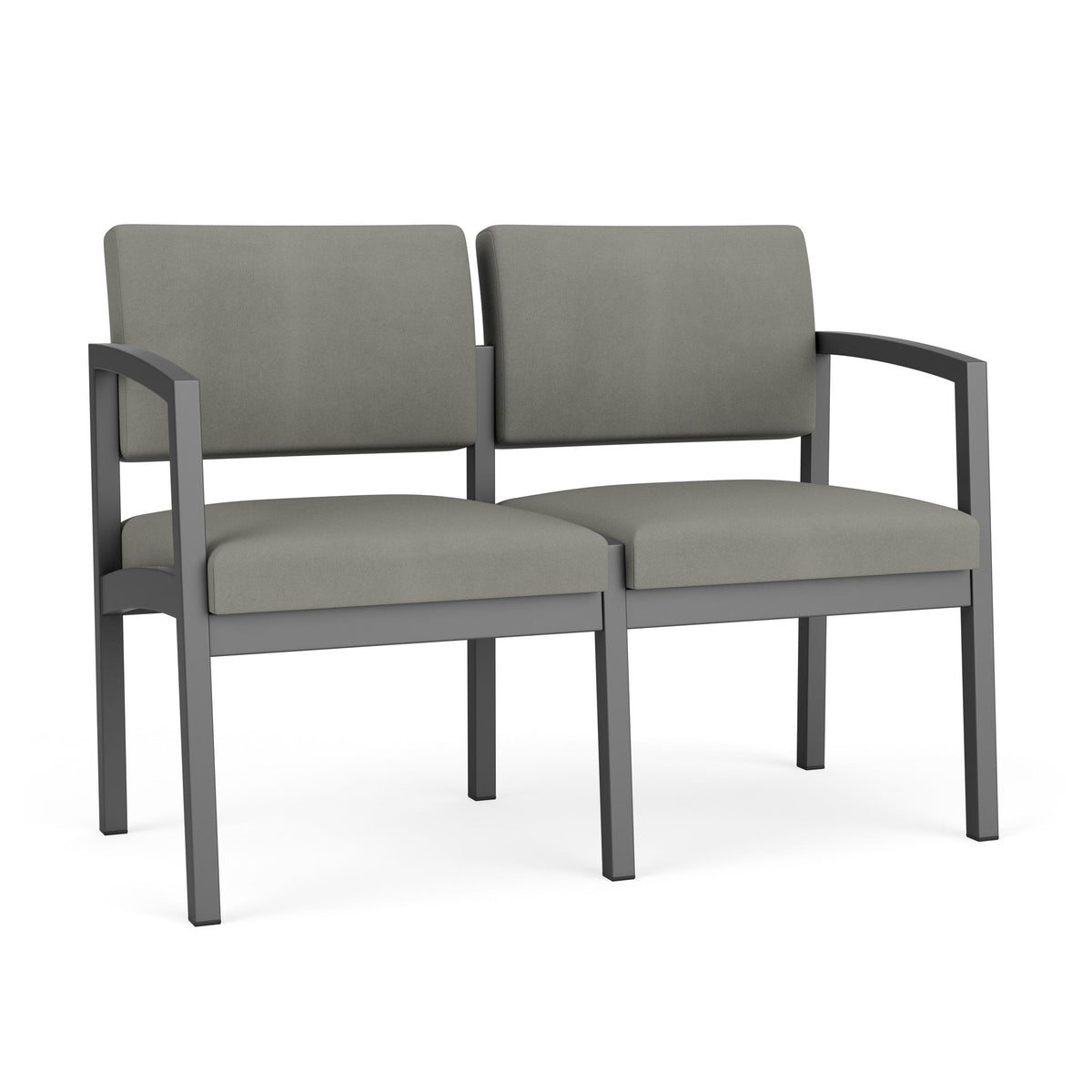 Lenox Steel Waiting Reception 2 Seat Tandem Seating Metal Frame No Center Arm